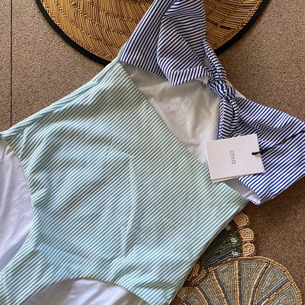 Marie Seersucker One Piece Swimsuit